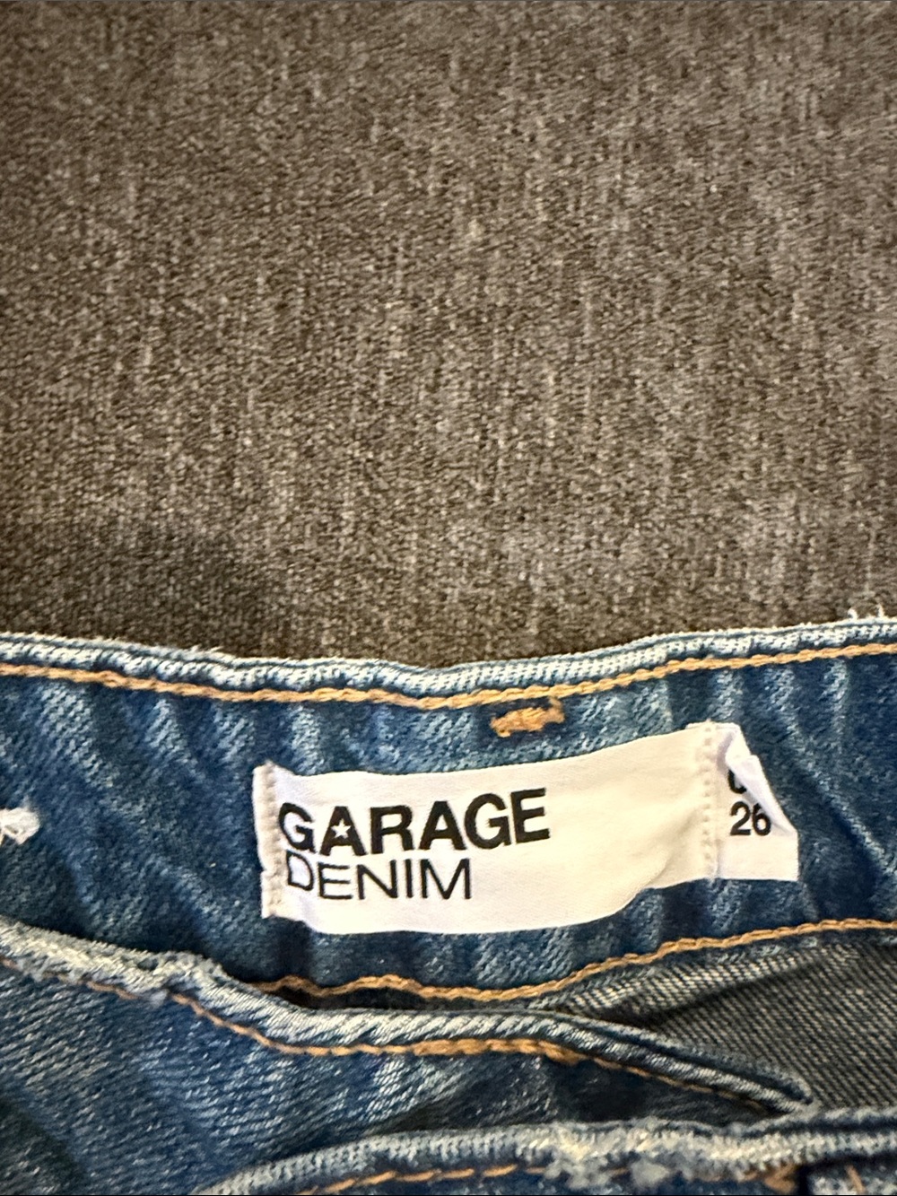 Garage Denim Cutoff Shorts in Light Blue Wash - Picture 3 of 3